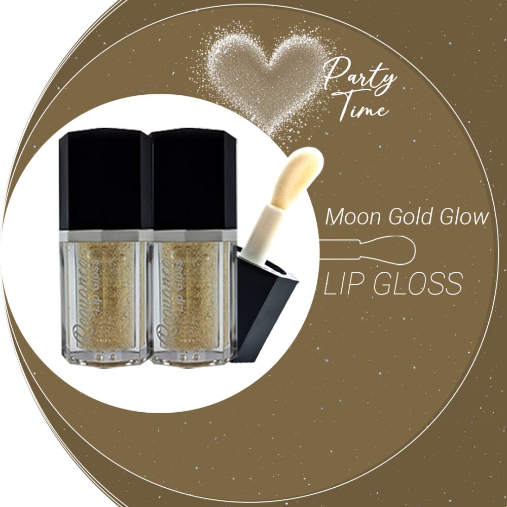 Moon Gold Glow Lip Glass – Buy 1 Get 1 Free | Shimmering, Party-Ready Shine
