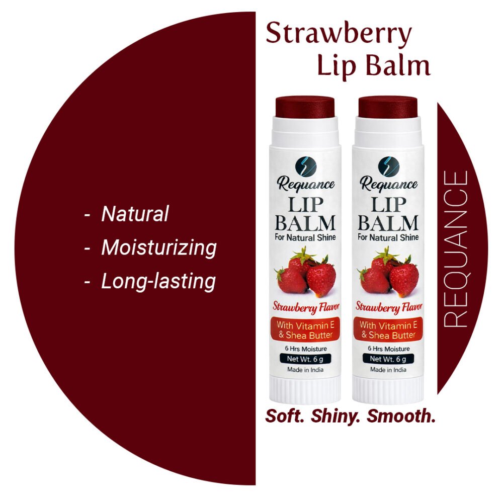 Strawberry Lip Balm – Natural Moisturizing & Hydrating | Buy 1 Get 1 Free | Soft, Smooth Lips