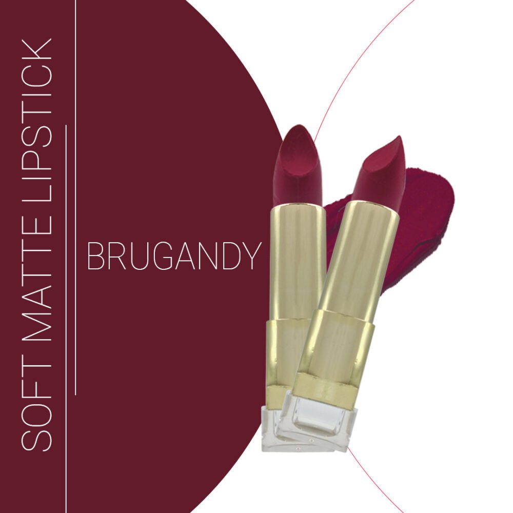 Burgundy Soft Matte Bullet Lipstick | Smooth, Lightweight & Non-Sticky