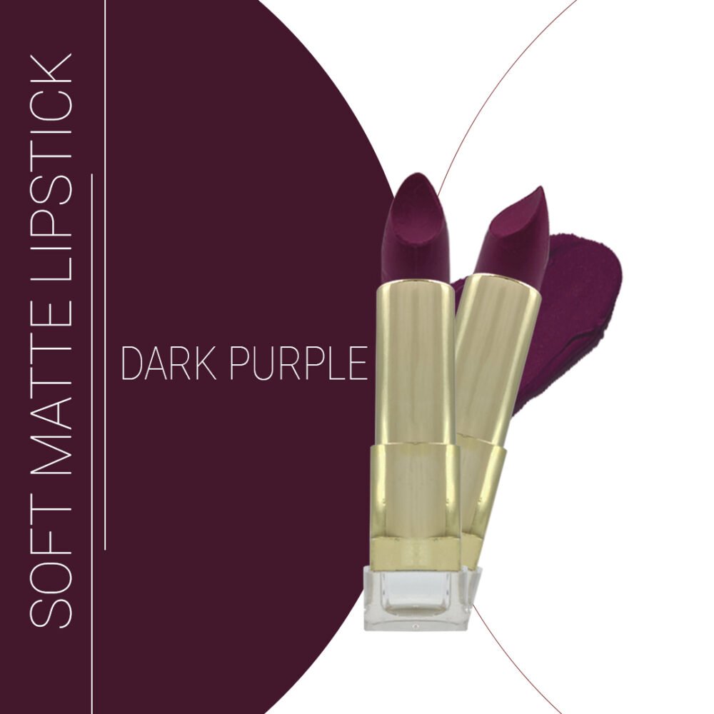 Dark Purple Soft Matte Bullet Lipstick | Smooth, Lightweight & Non-Sticky