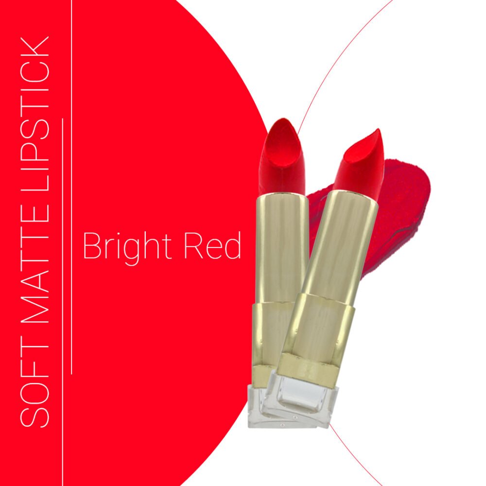 Classic Bright Red Lipstick – Soft Matte Finish for Everyday Glam