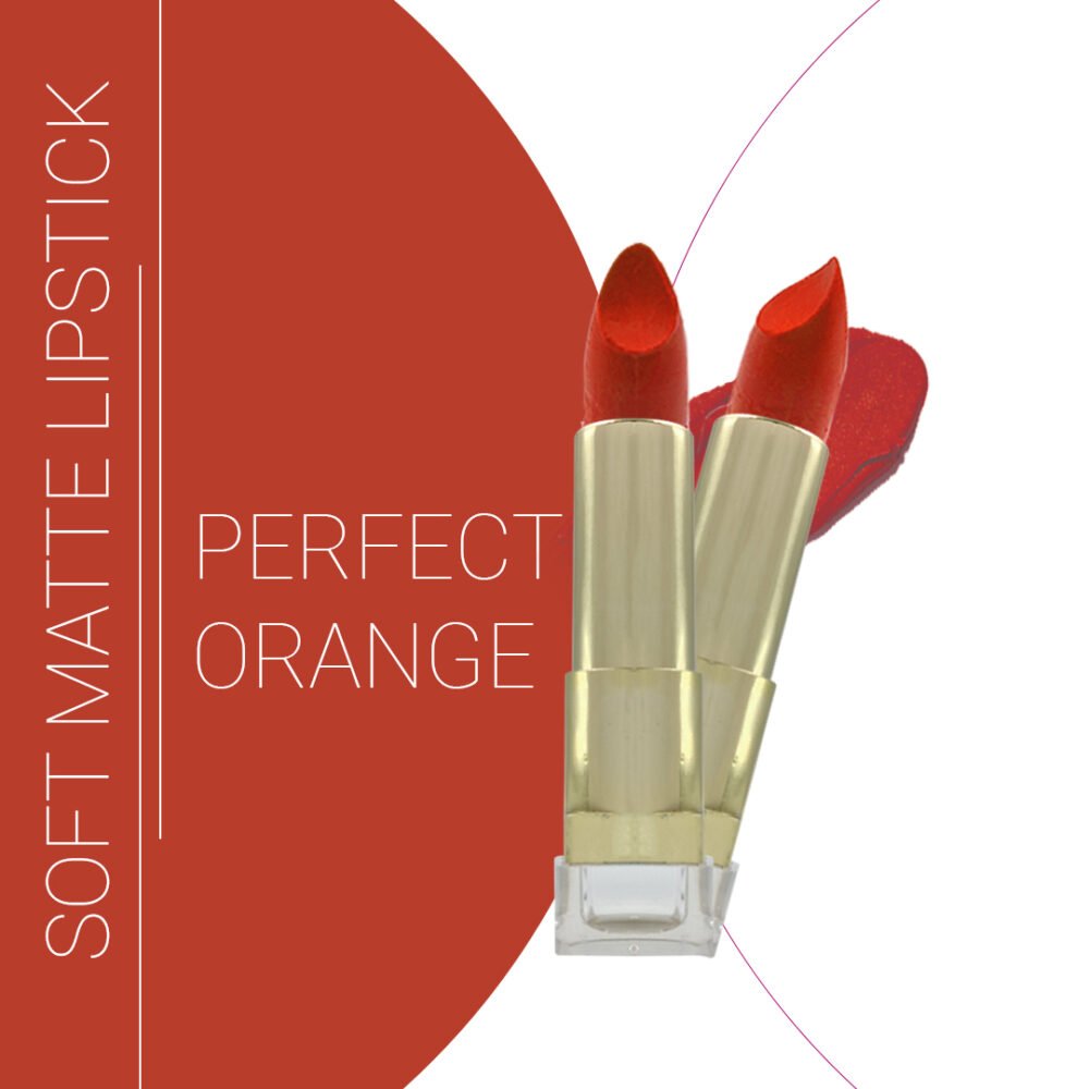 Perfect Orange Soft Matte Bullet Lipstick | Smooth, Lightweight & Non-Sticky