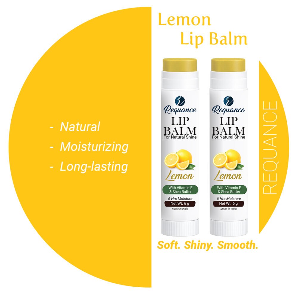 Lemon Lip Balm 1+1 Pack | Vitamin E Enriched | Long-Lasting Hydration for Dry & Chapped Lips | Soft, Smooth & Glossy Lips