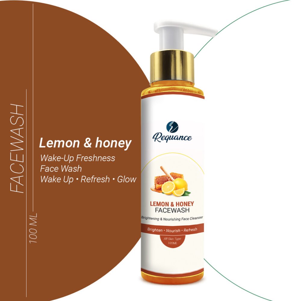 Honey & Lemon Face Wash | Deep Cleansing & Nourishing Daily Facial Cleanser | Honey & Lemon Extracts | For All Skin Types | 100ml