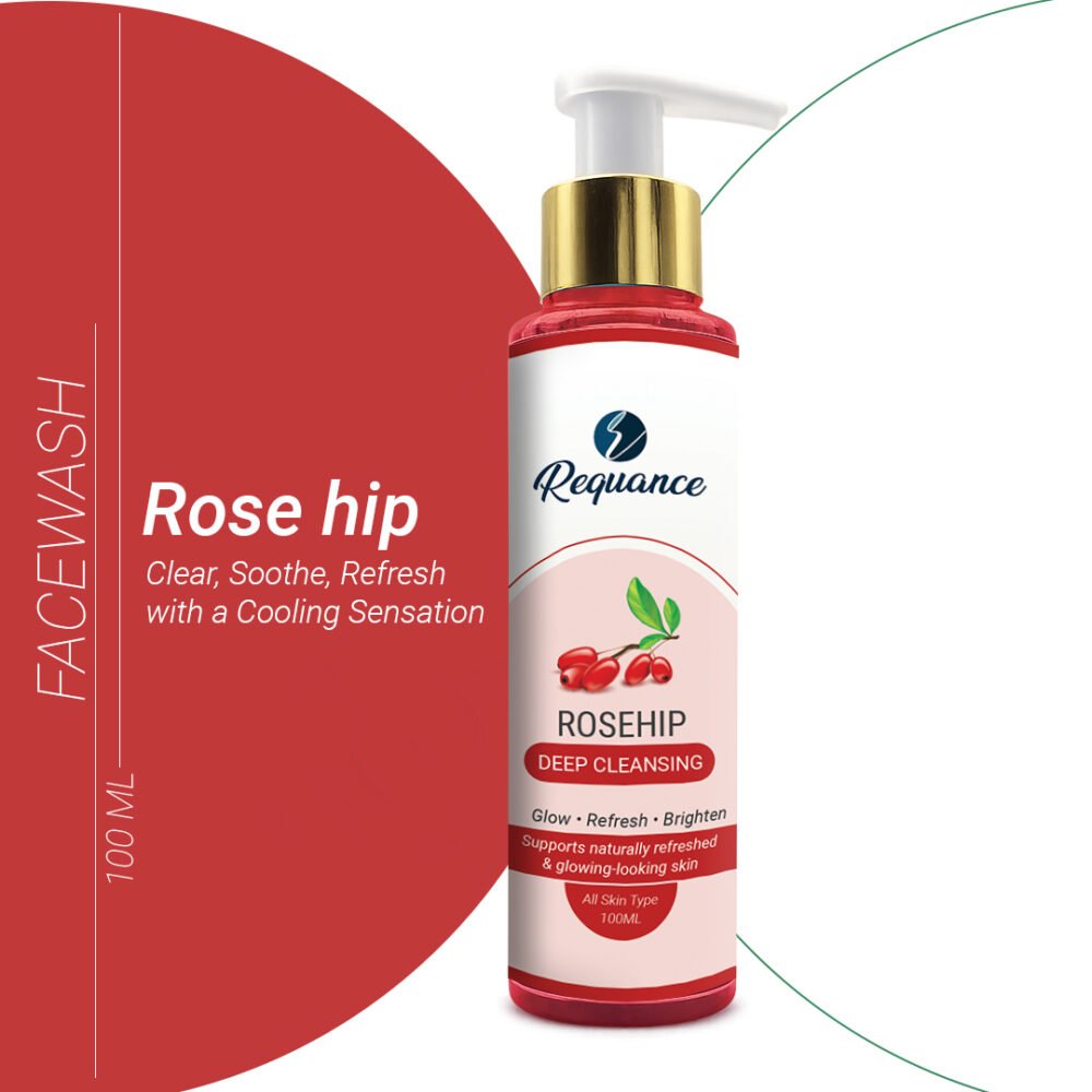 Rosehip Face Wash | Nourishing Daily Facial Cleanser with Rosehip Extract | For All Skin Types | 100ml