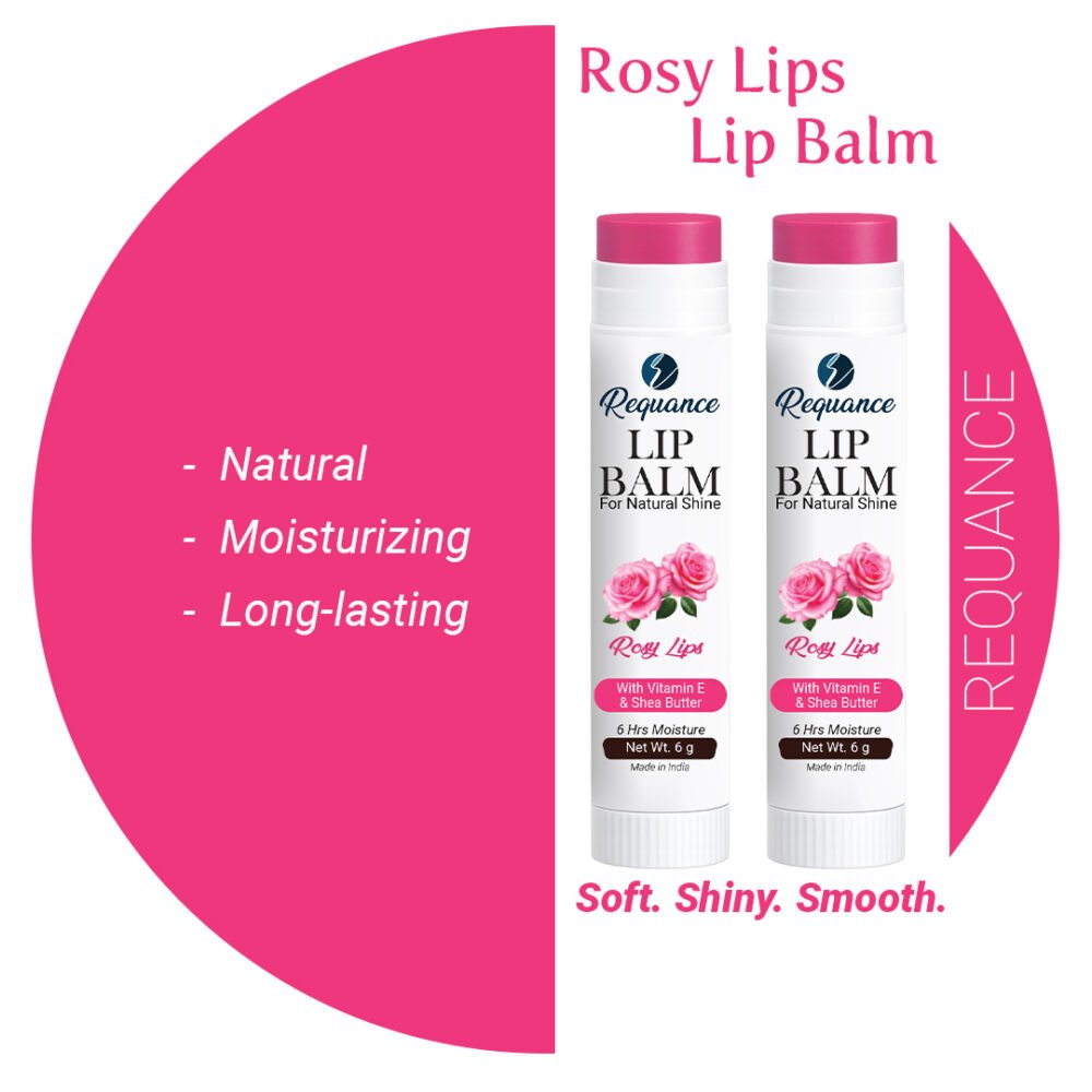 Pure Rose Lip Balm 1+1 Pack | Vitamin E Enriched | Long-Lasting Hydration for Dry & Chapped Lips | Soft, Smooth & Glossy Lips