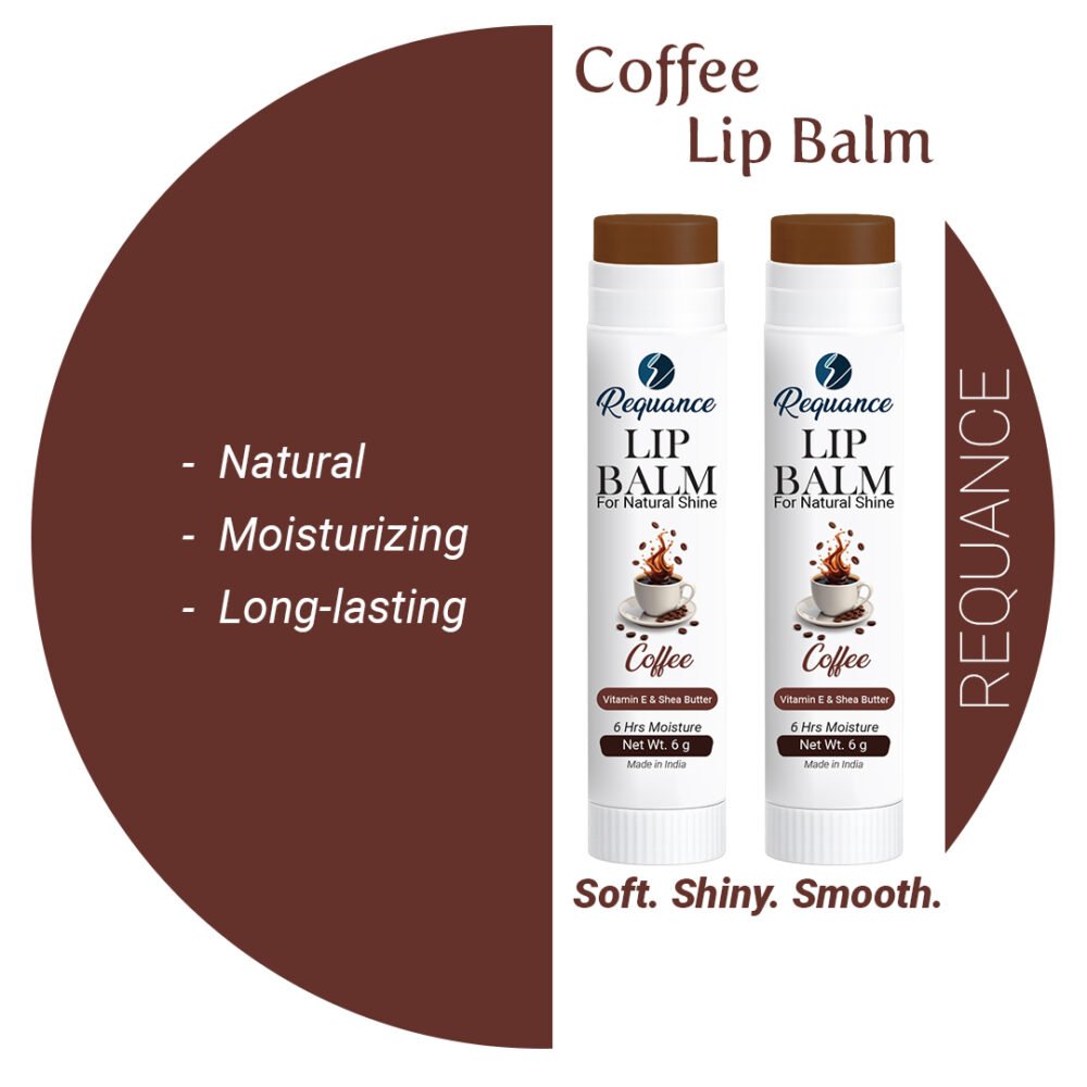 Coffee Lip Balm 1+1 Pack | Vitamin E Enriched | Long-Lasting Hydration for Dry & Chapped Lips | Soft, Smooth & Glossy Lips